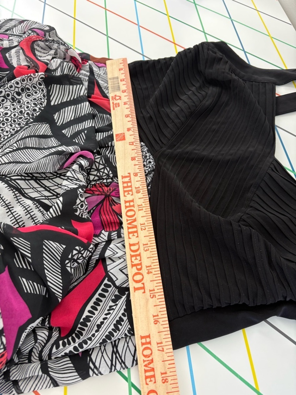 Lane Bryant Black Tank Dress with Pink & White Floral Skirt 14/16 - Picture 9 of 10
